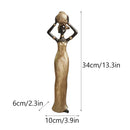 GobekUsa Black Woman Resin Figurine: Exotic Decor for Home Living Room, Bedroom, Desktop