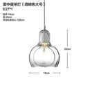GobekUsa Gourd Glass Pendant Lamps Clear Amber Modern Dining Room Hanging Lights