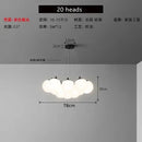 GobekUsa Glass Ball LED Pendant Light for Home Decor, Nordic Style Chandelier for Living Room