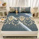 GobekUsa Cartoon Print Silky Mattress Set: 4-Layer Quilted Breathable Cushion