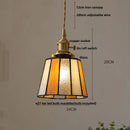 GobekUsa Conch Glass LED Pendant Light Fixture Tiffany Children Dining Room Hang Lamp