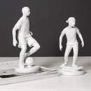 GobekUsa Abstract Sports Player Sculpture Set Grey/White Figurines Home Decor