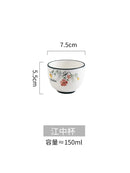 GobekUsa Bone China Rice Noodles Bowl and Dinner Plate Set