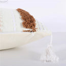GobekUsa Boho Woven Tassel Tufted Throw Pillow Case for Sofa Bed Chair