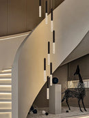 GobekUsa Cylindrical Chandelier: Modern Nordic Indoor Lighting for Living Room, Staircase & Ceiling