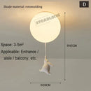 GobekUsa Little Bear Cartoon Pendant Lamp for Kids Room Bedroom Living Room