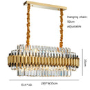 GobekUsa Gold Crystal Chandelier LED Ceiling Pendant Light - Luxurious Living Room Decor