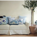 GobekUsa Chinoiserie Blue Wavy Fan Pillowcase Bohemian Print Lumbar Cushion Cover