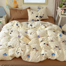 GobekUsa Cartoon Pattern Cotton Fitted Sheet Set – Soft & Cozy Bedding for Adults & Kids