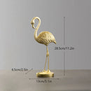 GobekUsa Golden Flamingo Resin Figurines: Luxury Animal Decor for Home & Office