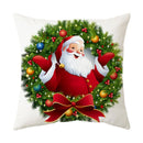 GobekUsa Christmas Sofa Pillow Cover Home Decor Throw Pillowcase Santa Claus Printed