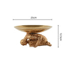 GobekUsa Golden Resin Handicraft Tray Figurine for Home Decor