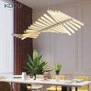 GobekUsa LED Fishbone Pendant Chandelier for Modern Nordic Decor