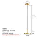 GobekUsa Brass LED Pendant Lights for Modern Nordic Style Bedroom and Dining Room