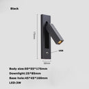 GobekUsa LED Wall Lamp with Switch, USB Port, Rotatable - Bedroom Reading Light