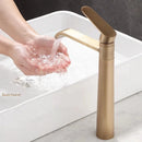 GobekUsa Antique Bronze Basin Faucet Hot & Cold Brass Sink Mixer Tap