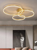 GobekUsa Acrylic Round Ring Ceiling Light LED Chandelier Modern Minimalism for Living Room and Kitchen