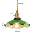 GobekUsa Green Glass LED Pendant Light for Home, Restaurant, Bar, and Loft Style Decor.