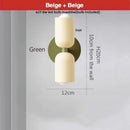 GobekUsa LED Wall Lights Colorful Iron Double Heads Modern Bedside Lamp