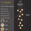 GobekUsa Crystal Glass Spiral Ceiling Chandelier for Modern Living Room & Kitchen Decor
