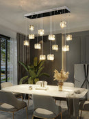 GobekUsa Crystal Chandelier Pendant Light for Modern Indoor Dining and Kitchen Lighting