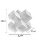 GobekUsa Cross Crystal Geometric Glass Sculpture Desk Decoration Frosted Square Statue