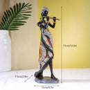 GobekUsa African Exotic Black Mother And Child Resin Statues Retro Figurines For Home Decor