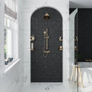Black 12x12 Uniform Square Glossy Glass Mosaic Tile (20 pack, 20 sq ft/case) by Apollo Tile