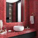 Ruby Red 12x12 Glossy Uniform Square Glass Mosaic Tile (20 pack, 20 sq ft/case) - Sample