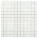 Cotton White 12x12 Glossy Uniform Square Glass Mosaic Tile (20 pack, 20 sq ft/case)