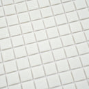 Cotton White 12x12 Glossy Uniform Square Glass Mosaic Tile (20 pack, 20 sq ft/case)