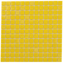 Lemon Yellow 12x12 Glossy Uniform Square Glass Mosaic Tile (20 pack, 20 sq ft/case)