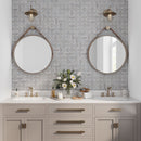 Light Beige with Soft Gray 11x11 Polished Basketweave Crystal Sand Thassoss Marble Mosaic Tile (5 pack, 4.13 sq ft/case)