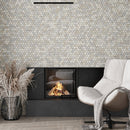 Soft White with Beige 12x12 Honed Hexagon Crystal Sand Marble Mosaic Tile (5 pack, 4.83 sq ft/case)