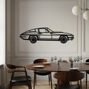 Chevrolet Corvette C3 Stingray Metal Car Wall Art with Rotating Wheels - Classic American Muscle Silhouette - Interactive Automotive Decor - KAFMEKA120