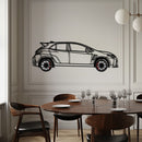 Toyota GR Corolla Metal Car Wall Art with Rotating Wheels - Rally-Inspired Hot Hatch Silhouette - Interactive JDM Automotive Decor - KAFMEKA158