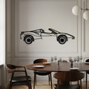 Ferrari 488 Spider Metal Car Wall Art with Rotating Wheels - Italian Twin-Turbo V8 Silhouette - Interactive Automotive Wall Decor - KAFMEKA126