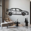 Subaru WRX Metal Car Wall Art with Rotating Wheels - Rally Legend Silhouette - Interactive Automotive Wall Decor - KAFMEKA155