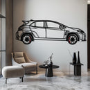 Toyota GR Corolla Metal Car Wall Art with Rotating Wheels - Rally-Inspired Hot Hatch Silhouette - Interactive JDM Automotive Decor - KAFMEKA158