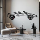 Ferrari 488 Spider Metal Car Wall Art with Rotating Wheels - Italian Twin-Turbo V8 Silhouette - Interactive Automotive Wall Decor - KAFMEKA126