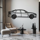 BMW 330 GT F34 Metal Car Wall Art with Rotating Wheels - Gran Turismo Silhouette Decor - Interactive Automotive Wall Art - KAFMEKA103