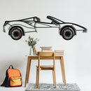Ferrari 488 Spider Metal Car Wall Art with Rotating Wheels - Italian Twin-Turbo V8 Silhouette - Interactive Automotive Wall Decor - KAFMEKA126