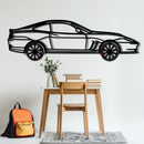 Ferrari 550 Maranello Metal Car Wall Art with Rotating Wheels - V12 Grand Tourer Silhouette - Interactive Automotive Wall Decor - KAFMEKA129