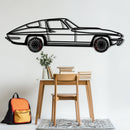 Chevrolet Corvette C3 Stingray Metal Car Wall Art with Rotating Wheels - Classic American Muscle Silhouette - Interactive Automotive Decor - KAFMEKA120