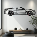 BMW 850i Metal Car Wall Art with Rotating Wheels - Luxury Grand Tourer Silhouette - Interactive Automotive Wall Decor - KAFMEKA105