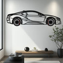 BMW i8 Metal Car Wall Art with Rotating Wheels - Futuristic Hybrid Supercar Silhouette - Interactive Automotive Decor - KAFMEKA106
