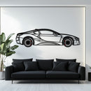 BMW i8 Metal Car Wall Art with Rotating Wheels - Futuristic Hybrid Supercar Silhouette - Interactive Automotive Decor - KAFMEKA106