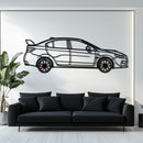 Subaru WRX Metal Car Wall Art with Rotating Wheels - Rally Legend Silhouette - Interactive Automotive Wall Decor - KAFMEKA155