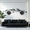Ferrari 488 Spider Metal Car Wall Art with Rotating Wheels - Italian Twin-Turbo V8 Silhouette - Interactive Automotive Wall Decor - KAFMEKA126