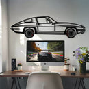 Chevrolet Corvette C3 Stingray Metal Car Wall Art with Rotating Wheels - Classic American Muscle Silhouette - Interactive Automotive Decor - KAFMEKA120
